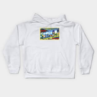 Greetings from Santa Catalina Island - Vintage Large Letter Postcard Kids Hoodie